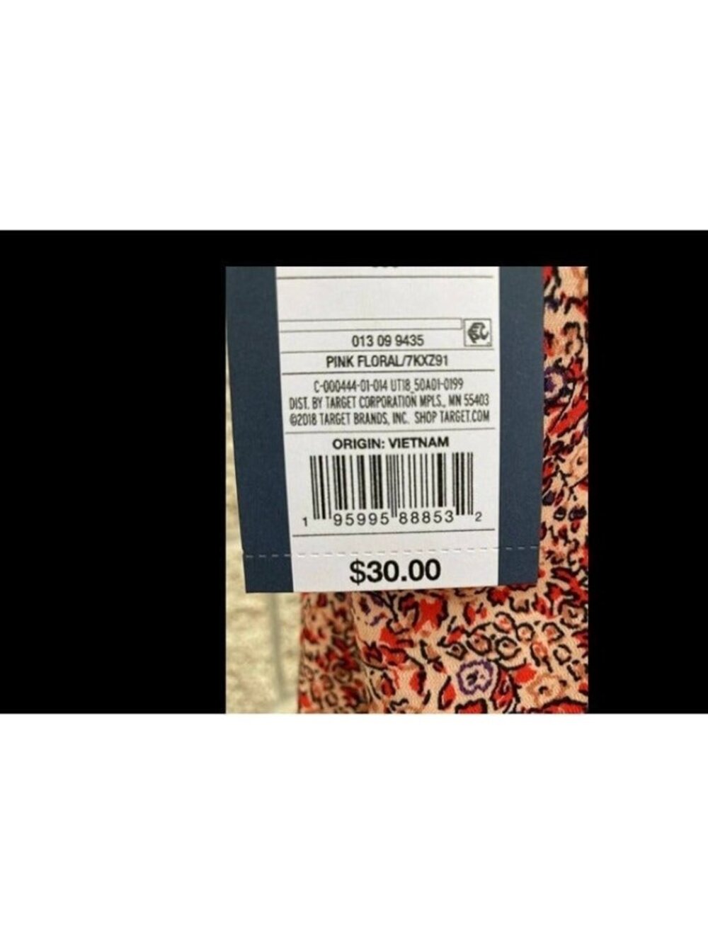 Universal Thread Women's Sleeveless Short Pintuck Dress Pink Floral M - Picture 4 of 5